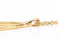 Sterling Silver Vermeil Wishbone Motif Necklace, With Chain