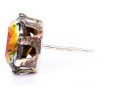 Collection Of Colorful Costume Jewelry Stud Earrings Set With Sterling Silver Posts