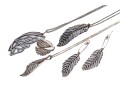 Pandora Sterling Silver Collection Of Crystal Set Wing, Feather And Butterfly Motif Jewelry