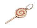 Tiffany & Co. Sterling Silver Whimsical Pink And White Enamel Lollipop Charm