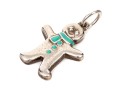 Tiffany & Co. Sterling Silver Charming Tiffany Blue Enamel Gingerbread Man Charm