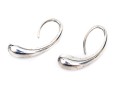 Tiffany & Co. Sterling Silver Elsa Peretti Striking Teardrop Earrings