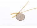 Sterling Silver Vermeil Wishbone Motif Necklace, With Chain