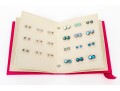 Collection Of Colorful Costume Jewelry Stud Earrings Set With Sterling Silver Posts