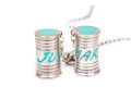 Tiffany & Co. Sterling Silver Unusual Tiffany Blue Enamel 