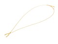 Sterling Silver Vermeil Wishbone Motif Necklace, With Chain