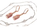 Kate Spade Pair Of Crystal Set Jewelry Pieces, Including Champagne Bottle Drop Pendant Earrings