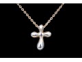 Tiffany & Co. Sterling Silver Elsa Peretti Small Cross Pendant, With Chain