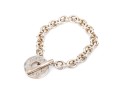 Tiffany & Co. Sterling Silver Striking Chunky 1837 Style Toggle Chain Link Bracelet