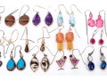 Sterling Silver Collection Of Nineteen Drop Pendant Style Earrings
