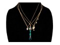 Swarovski Crystal Collection Of Four Crystal Set Necklaces, Rose And Yellow Tones