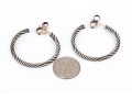David Yurman Sterling Silver Classic Round Cable Hoop Earrings