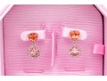 Swarovski Trillion Crystal Halo Drop Pendant Earrings, With Box