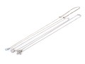 Sterling Silver Collection Of Three Cz And Crystal Set Necklaces On Chains