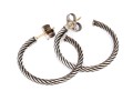 David Yurman Sterling Silver Classic Round Cable Hoop Earrings