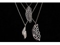 Pandora Sterling Silver Collection Of Crystal Set Wing, Feather And Butterfly Motif Jewelry