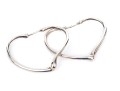 Tiffany & Co. Sterling Silver Elsa Peretti Fabulous Open Heart Hoop Earrings