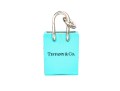 Tiffany & Co. Sterling Silver Iconic Tiffany Blue Enamel Shopping Bag Charm