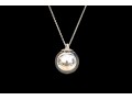 Tiffany & Co. Sterling Silver Striking HardWear 19mm Ball Pendant On Opera Length Chain, With Box