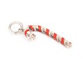 Tiffany & Co. Sterling Silver Festive Red And White Enamel Candy Cane Charm