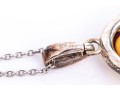 Sterling Silver Collection Of Ten Stone, Glass, Amber And Composite Necklaces