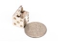 Tiffany & Co. Sterling Silver Figural Dice Motif Charm, With A Padlock Style Top
