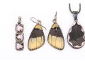Sterling Silver Collection Of Unique Butterfly Wing Motif Jewelry Pieces