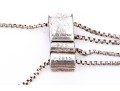 Sterling Silver Collection Of Three Cz And Crystal Set Necklaces On Chains