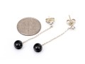 Tiffany & Co. Sterling Silver Contemporary 6.5 Mm Black Onyx Ball Pendant Earrings