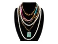 Collection Of Two Tigers Eye, One Quartz And One Cultured Freshwater Pearl Necklaces