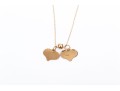 10k Yellow Gold Delicate Heart Motif Inspirational Charm Necklace, 