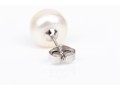 Sterling Silver Set Of Two Cultured Freshwater Pearl Stud Earrings, 8.25 Mm