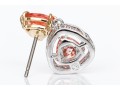 Swarovski Trillion Crystal Halo Drop Pendant Earrings, With Box
