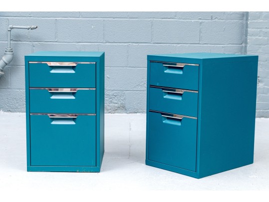 Pair Of Stylish Filing Cabinets
