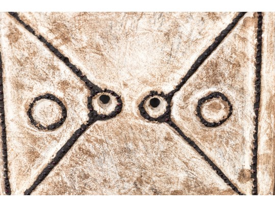 Decorative Carved And Painted Wood And Glass Beaded Bird