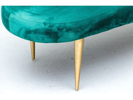 Safavieh Emerald Green Upholstered Oval Bench