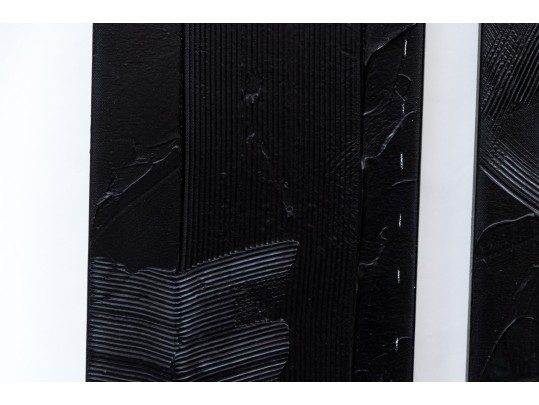 Set Of Three Acrylic Contemporary Paintings On Canvas