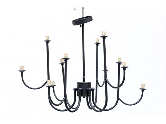 Pair Of Twelve Light Chandeliers