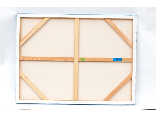 Decorative Acrylic On Canvas, Geometric Cubes