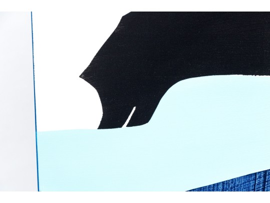 Large Decorative Acrylic On Canvas, Abstract