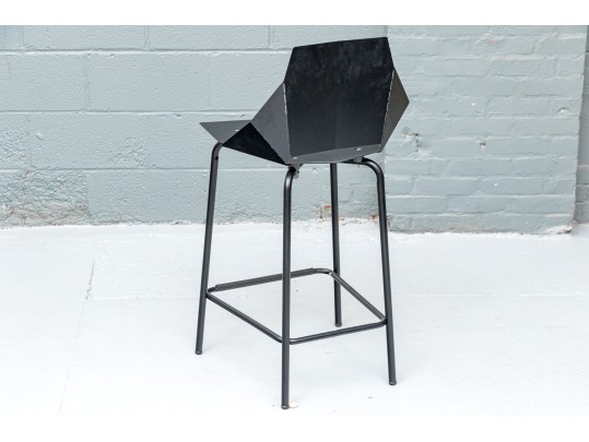 Industrial Chic Black Metal Counter Stool