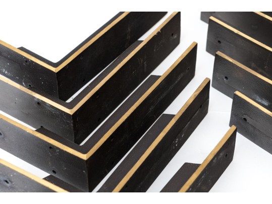 Twelve Heavy Solid Brass Wall Brackets 