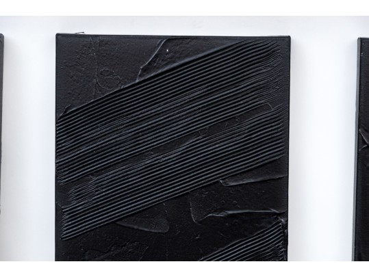 Set Of Three Acrylic Contemporary Paintings On Canvas