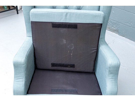 Refined Upholstered And Button Tufted Wing Chair