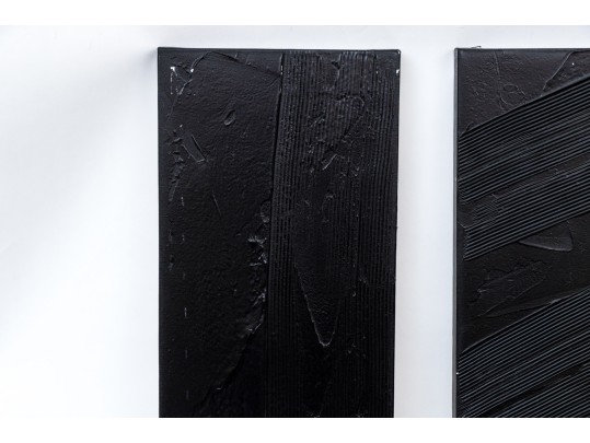 Set Of Three Acrylic Contemporary Paintings On Canvas