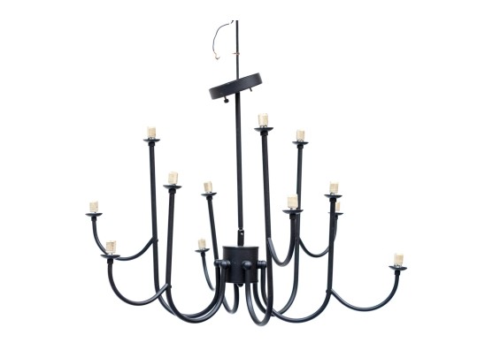 Pair Of Twelve Light Chandeliers