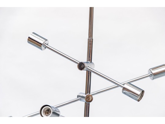Nuevo Model HGSK156 Chrome Six Light Adjustable Chandelier