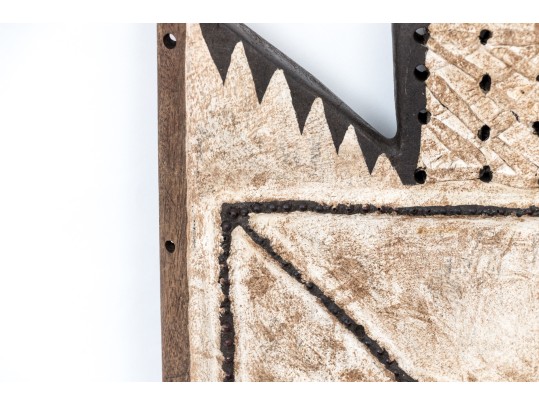 Decorative Carved And Painted Wood And Glass Beaded Bird