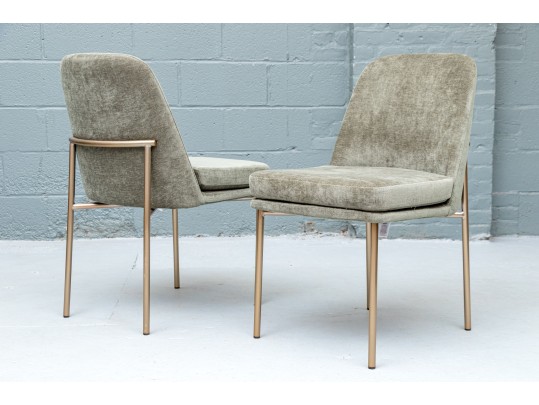 Pair Of West Elm Upholstered Side Chairs