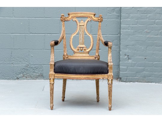 Louis XVI Style Lyre Back Fauteuil